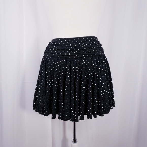 #106 BCBG Polka Dot Mini Skirt S - Picture 1 of 7